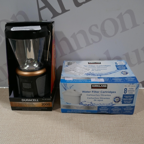 6376 - Ks Water Filters and a Duracell 2000 LED Lantern     (329-228,231)   * This lot is subject to vat