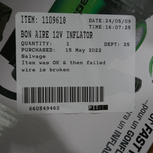 6377 - Bon Aire 12V Inflator (Tc12Cuk)  (329-227)   * This lot is subject to vat