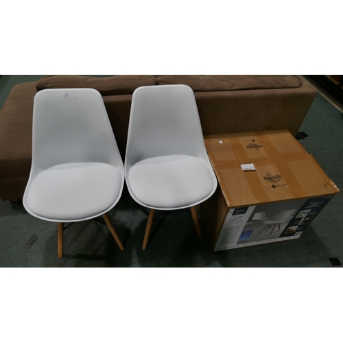 6293 - Four Bayside Furnishings White Eiffel Dining Chairs (329-51)   * This lot is subject to vat