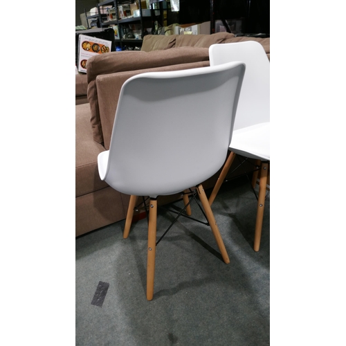 6293 - Four Bayside Furnishings White Eiffel Dining Chairs (329-51)   * This lot is subject to vat