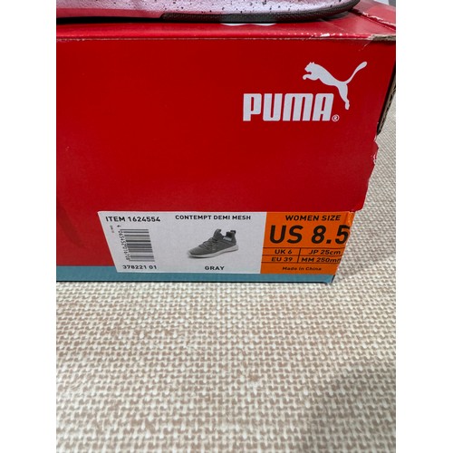 6244 - A pair of Puma Contempt demi mesh womens grey trainers ( UK size 6) with box (329)  * This lot is su... 