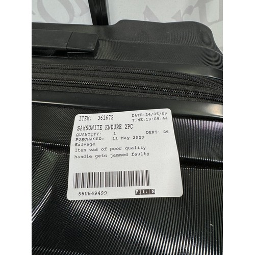 6023A - Samsonite Endure 2pc Black Suitcases, Original RRP £119.99 + vat             (329-204)   * This lot ... 