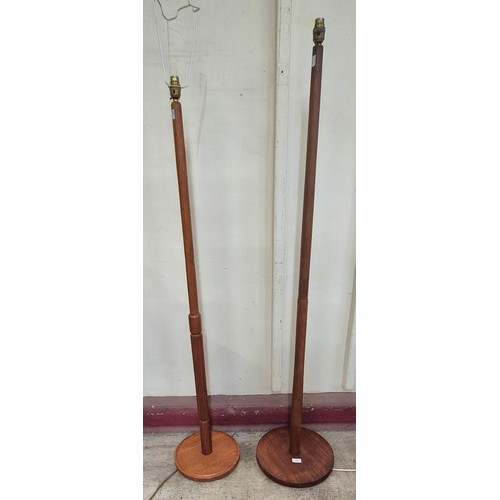 60 - Two Danish teak standard lamps