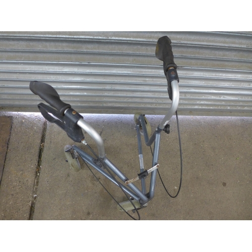 2233 - A three wheeled mobility walking frame and shower stool