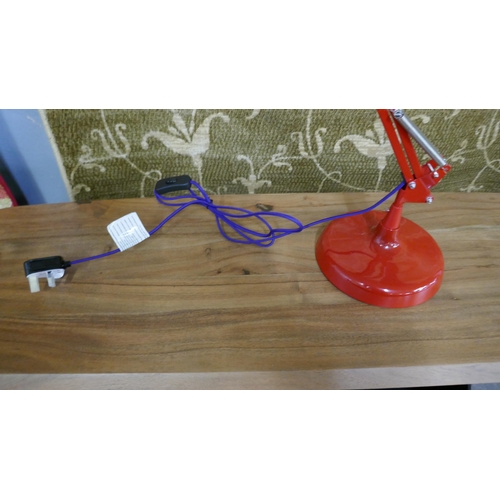 1350 - A red anglepoise lamp