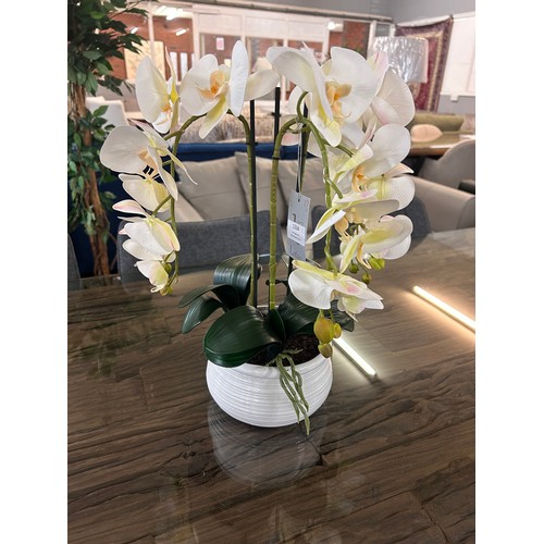 1334 - A triple artificial Orchid arrangement, H 45cms (54841319)   #