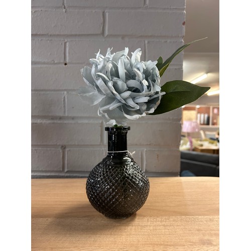 1362A - An artificial duck egg blue Peony in a ball vase, H 23cms (58928001)   #