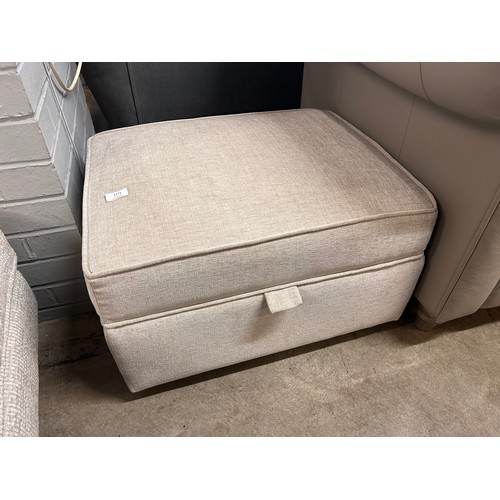 1371 - A light grey storage footstool, brand new