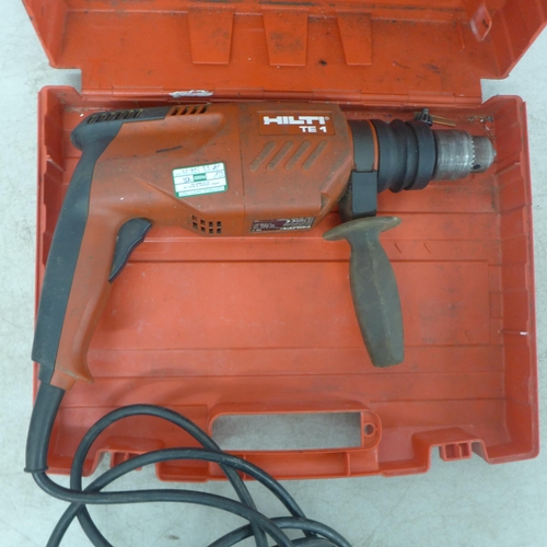 2017 - A quantity of cased power tools including a Hilti TE1, 110V, hammer drill, a Challenge Xtreme CDI218... 