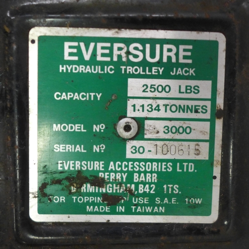 2028 - An Eversure 2 ton hydraulic trolley jack