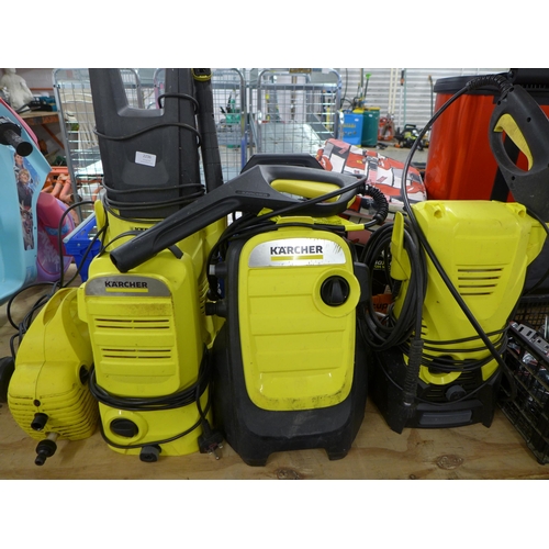 2236 - 5 assorted Karcher pressure washers including a K090, K2, K2 Compact, K5 Compact, etc.