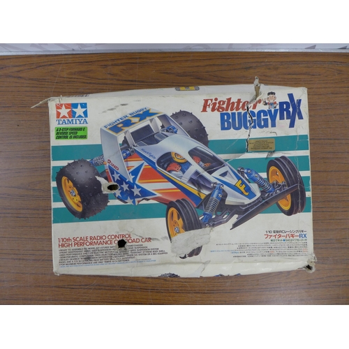 2244 - A Tamiya Fighter Buggy RX 1/10th scale radio controlled car and a Unicorn dart board