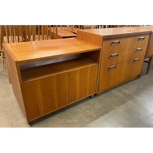 59 - A William Lawrence teak chest of drawers and teak media cabinet