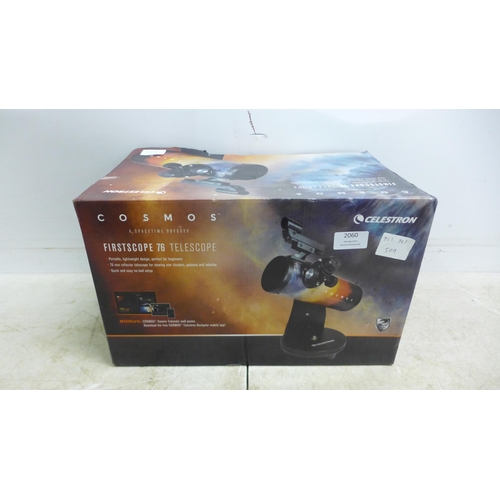 2060 - A Celestron Cosmos Firstscope 76 telescope - boxed