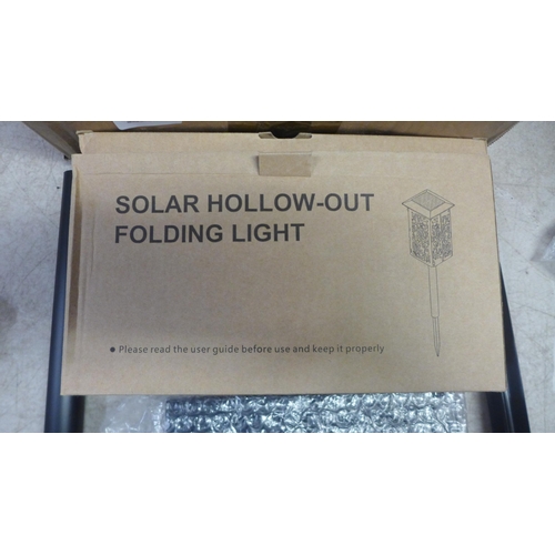 2065 - 9 boxed solar powered hollow-out folding garden lights