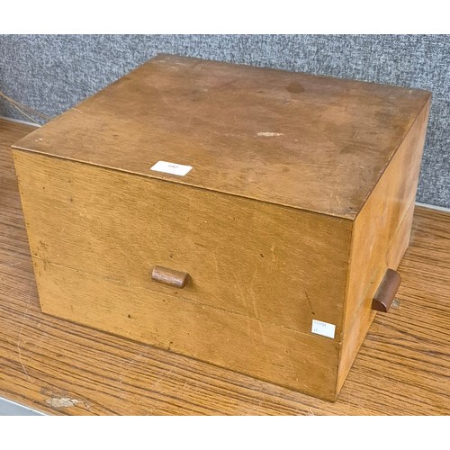 340 - A beech cased Monarch BSR record player