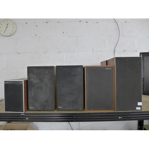 2093 - Four sets of stereo speakers including: Beovox 3792, Goodmans Q30 Quartet, Hitachi model SS-622OG MK... 