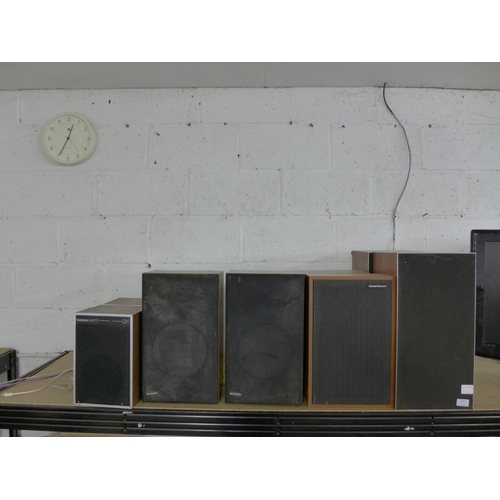 2093 - Four sets of stereo speakers including: Beovox 3792, Goodmans Q30 Quartet, Hitachi model SS-622OG MK... 