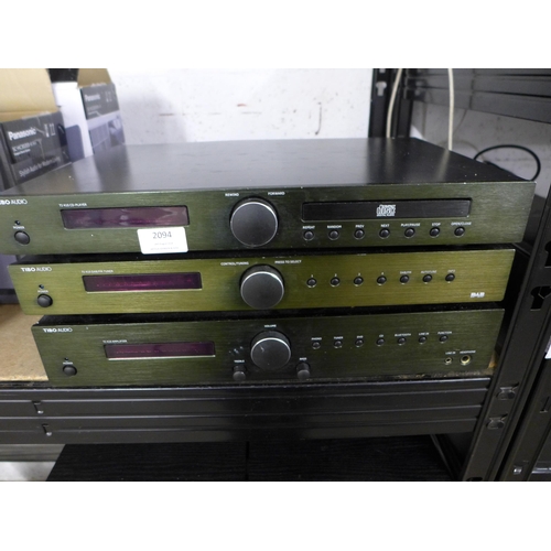 2094 - A quantity of stereo equipment including: A Tibo Audio TI410 CD-Player, Tibo Audio TI410 DAB/FM tune... 