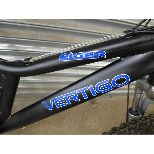 2117A - A Vertigo Eiger aluminium framed full suspension MTB with disc brakes and Shimano gear set  * Police... 