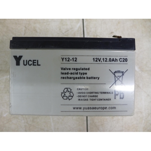 2071 - 4 various wheelchair batteries including SLK Power, Yucel, etc.