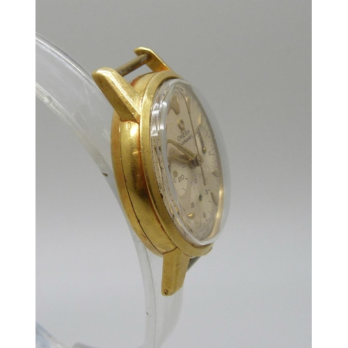 1034 - A rare 1962 18ct gold cased Omega Seamaster chronograph wristwatch, 321 calibre, 19584679, 32mm case... 