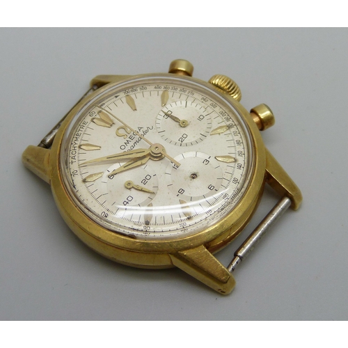 1034 - A rare 1962 18ct gold cased Omega Seamaster chronograph wristwatch, 321 calibre, 19584679, 32mm case... 