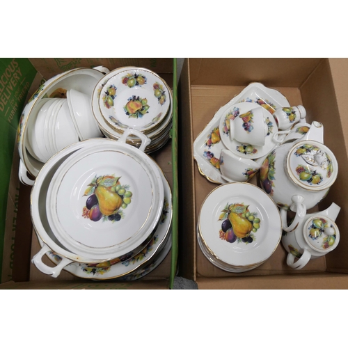 1098 - Two boxes of Joy Grant fruit pattern tea and dinnerwares **PLEASE NOTE THIS LOT IS NOT ELIGIBLE FOR ... 