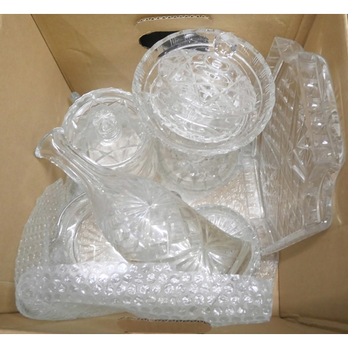 1105 - Three boxes of mixed crystal and glass **PLEASE NOTE THIS LOT IS NOT ELIGIBLE FOR IN-HOUSE POSTING A... 