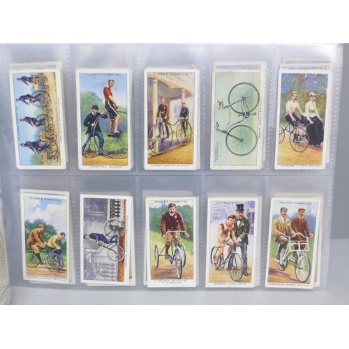 608 - Cigarette cards; 10 complete Players sport sets, including Tennis, Cycling, Football (3), cricket (3... 