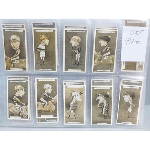 608 - Cigarette cards; 10 complete Players sport sets, including Tennis, Cycling, Football (3), cricket (3... 