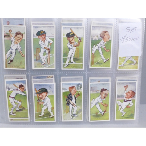 608 - Cigarette cards; 10 complete Players sport sets, including Tennis, Cycling, Football (3), cricket (3... 