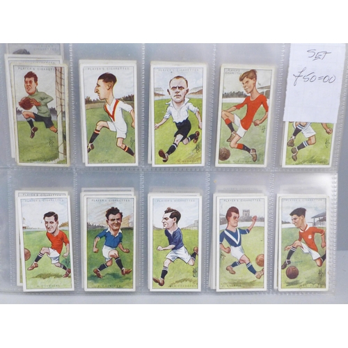 608 - Cigarette cards; 10 complete Players sport sets, including Tennis, Cycling, Football (3), cricket (3... 