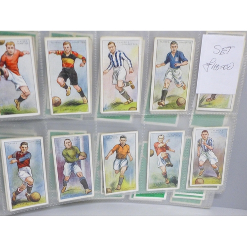 608 - Cigarette cards; 10 complete Players sport sets, including Tennis, Cycling, Football (3), cricket (3... 