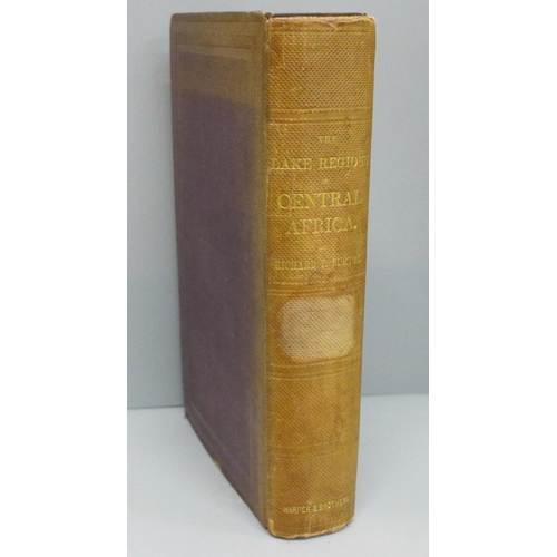 609 - One volume, The Lake Regions of Central Africa by Richard Burton, published by Harper & Brothers, Fr... 