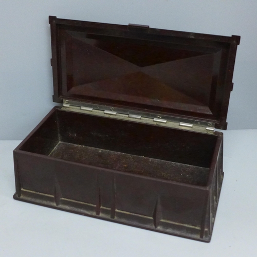 620 - An Arts and Crafts Bakelite cigarette box