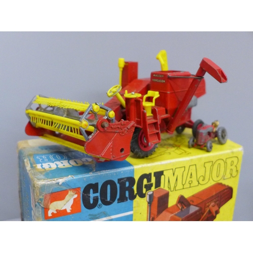 635 - A Mamod live steam engine, Corgi Major 780 Combine Harvester, boxed, etc.