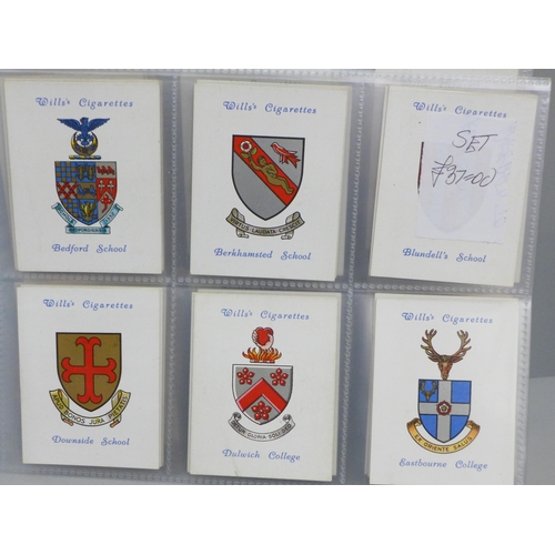 640 - Cigarette cards; 6 complete large Wills sets, including Heraldic, Arms; also Players Dandies, 232