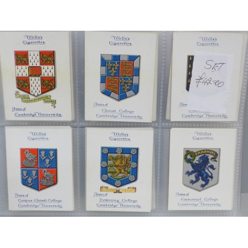 640 - Cigarette cards; 6 complete large Wills sets, including Heraldic, Arms; also Players Dandies, 232