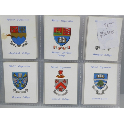 640 - Cigarette cards; 6 complete large Wills sets, including Heraldic, Arms; also Players Dandies, 232