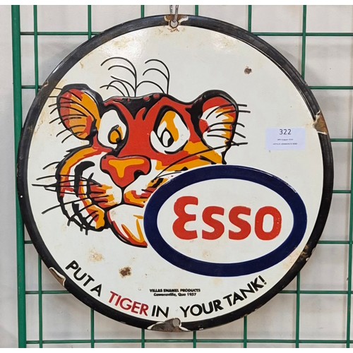 322 - An Esso enamelled metal advertising sign