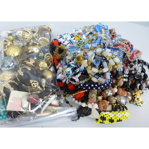 656 - Beaded necklaces, earrings, loose beads, etc.