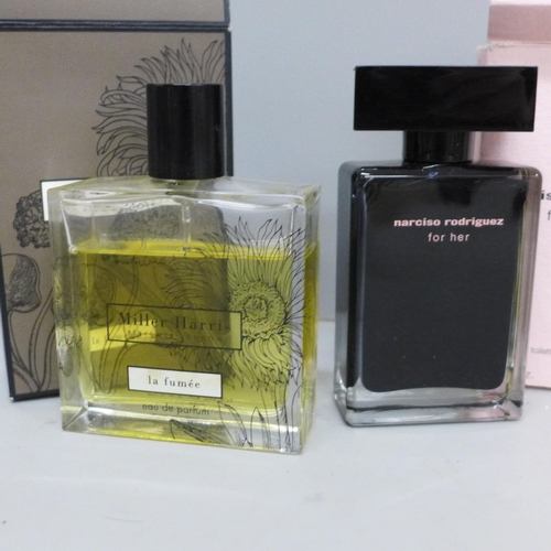 658 - Perfumes; Narciso Rodrigues, Jean Palou, Miller Harris and Annick Goutal