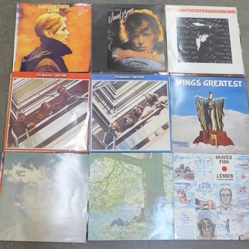 663 - A collection of David Bowie, The Beatles, Velvet Underground and other LP records