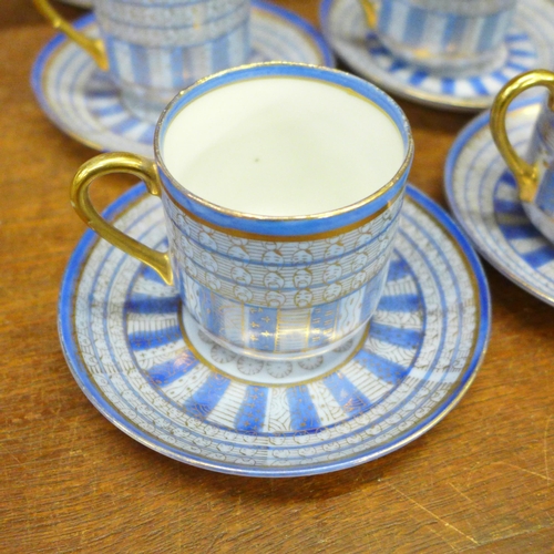 672 - A Japanese Chikaramachi six setting tea set with cream and sugar