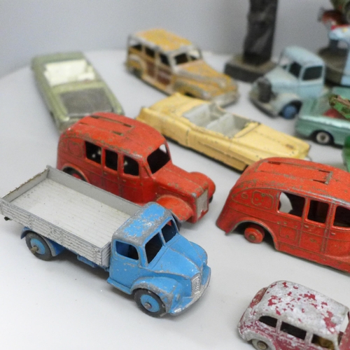 679 - Dinky Toys die-cast model vehicles, mid 20th Century and later, including military, fire tenders, Du... 