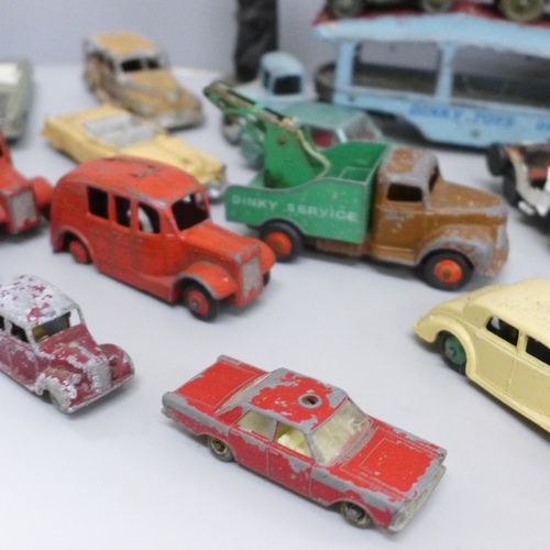 679 - Dinky Toys die-cast model vehicles, mid 20th Century and later, including military, fire tenders, Du... 