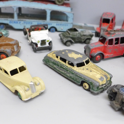 679 - Dinky Toys die-cast model vehicles, mid 20th Century and later, including military, fire tenders, Du... 