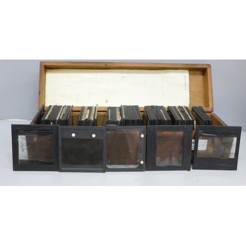 680 - A box of magic lantern slides, engineering related with views of castings, etc.