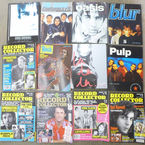 694 - Oasis, Blur, Pulp, Madonna books and Record Collector magazines